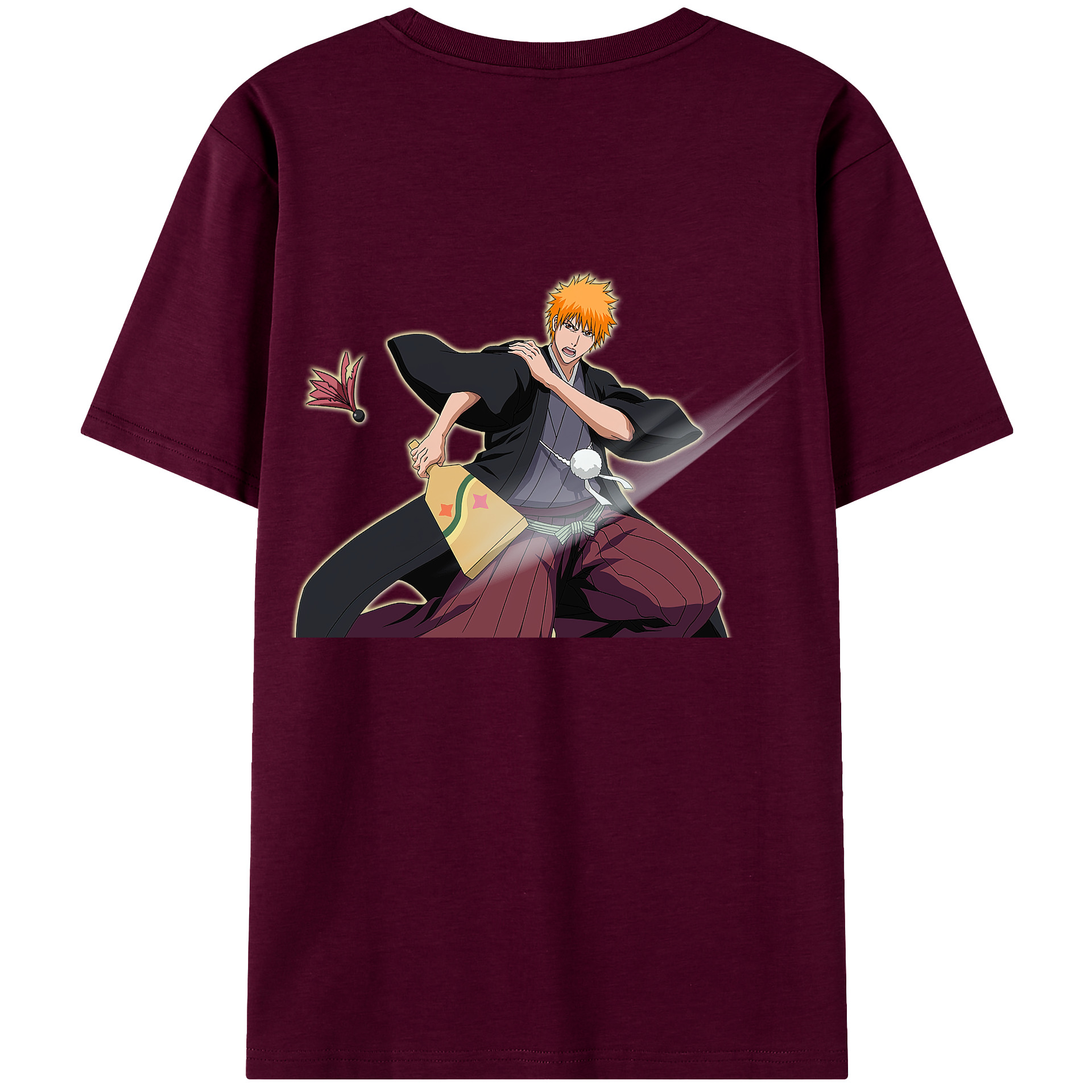 （画像用） ブリーチ 黒崎一護（くろさき いちご）BLEACH Kurosaki Ichigo レディース半袖Tシャツ(バックプリント)